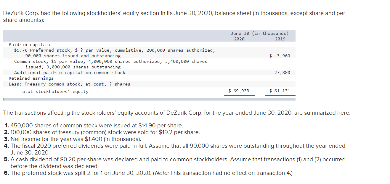 dezurik-corp-had-the-following-stockholders-equity-chegg