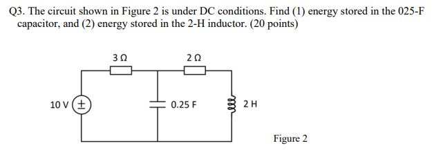 Solved Q3. The circuit shown in Figure 2 is under DC | Chegg.com