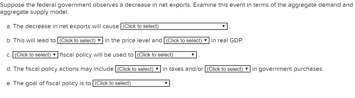 Solved Suppose the federal government observes a decrease in | Chegg.com