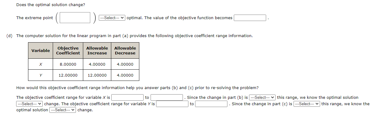 Solved Consider the following linear program. Min 8X + 12Y | Chegg.com