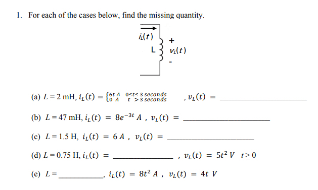 Solved 1 For Each Of The Cases Below Find The Missing Q Chegg Com