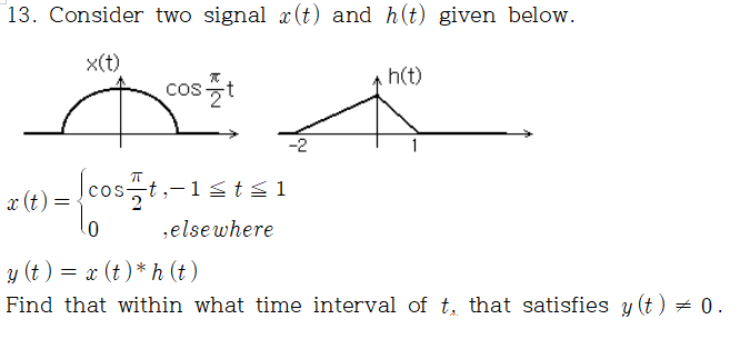Solved 13 Consider Two Signal X T And H T Given Below Chegg Com