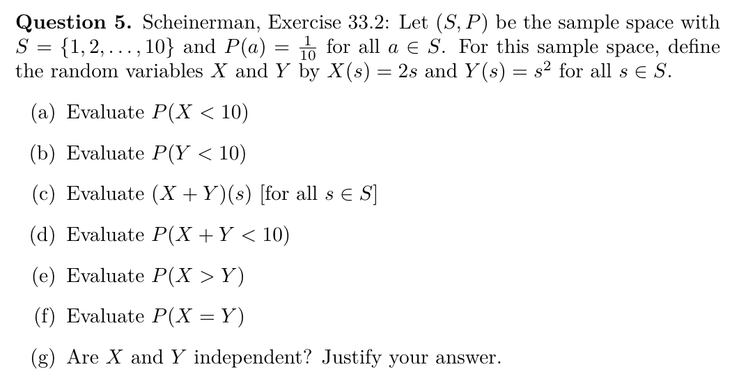 Solved Question 5 Scheinerman Exercise 33 2 Let S P Chegg Com