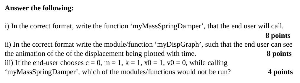 4) This problem is about writing a modular program to | Chegg.com
