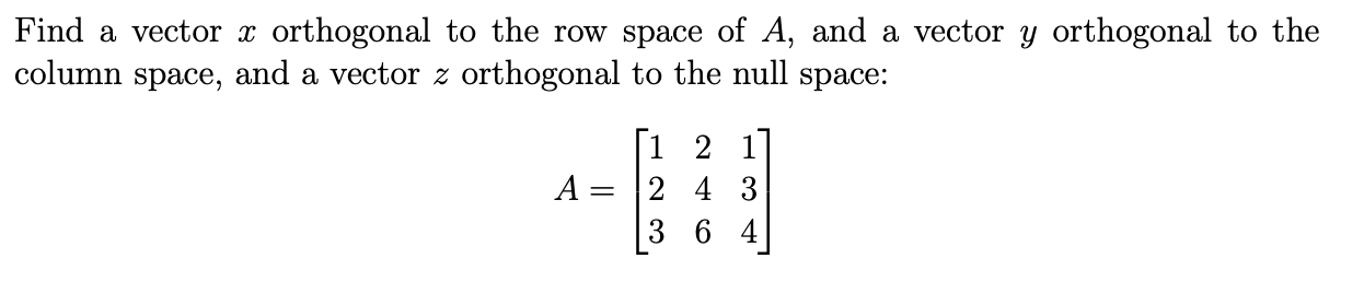 Solved Find a basis for the orthogonal complement of the row | Chegg.com