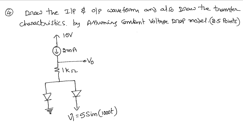 Solved 4 Draw the Ilp & Olp wave form, and also draw the | Chegg.com