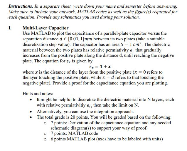 Solved do not do the matlab code, only do the derivation of | Chegg.com