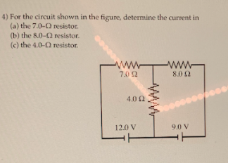 Solved 4) For the circuit shown in the figure, determine the | Chegg.com
