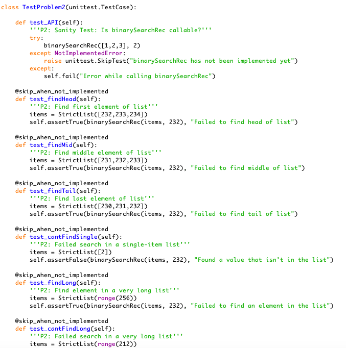Problem 2 Binary Search (30 points) We presented a | Chegg.com