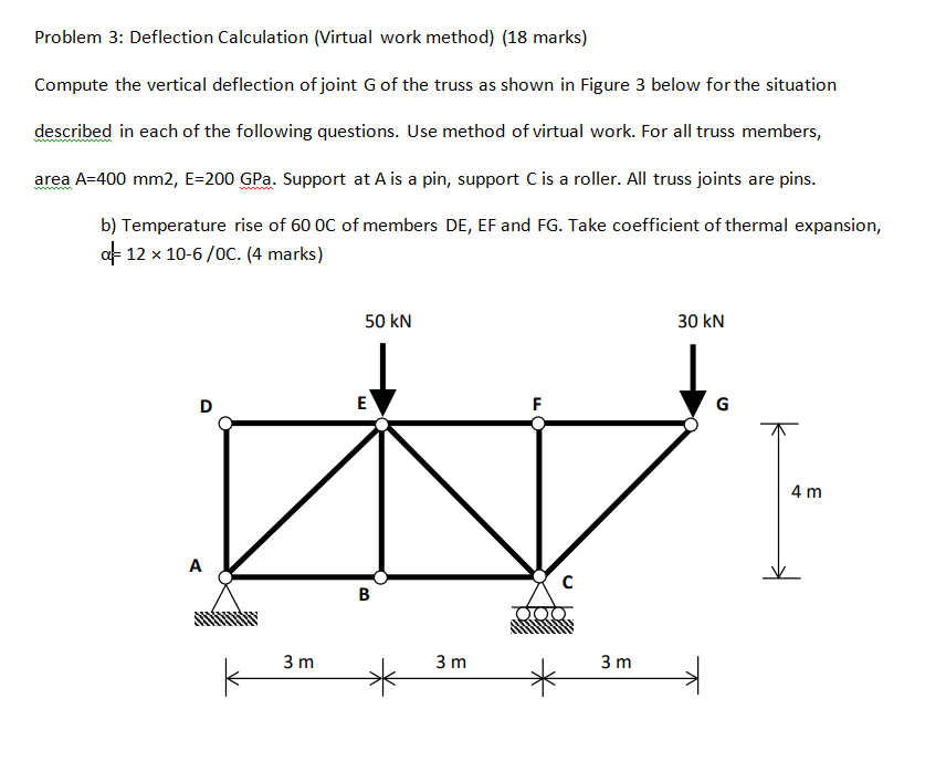 Virtual Work Deflection Formulas Problem 3: Deflection Calculation (Virtual work | Chegg.com