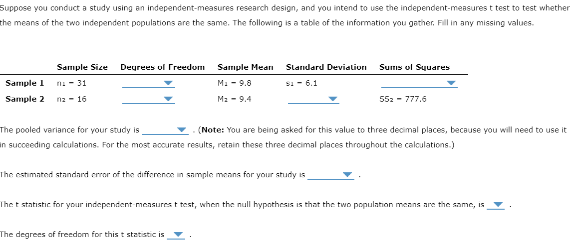 Solved 3. Differentiating pooled variance and the estimated