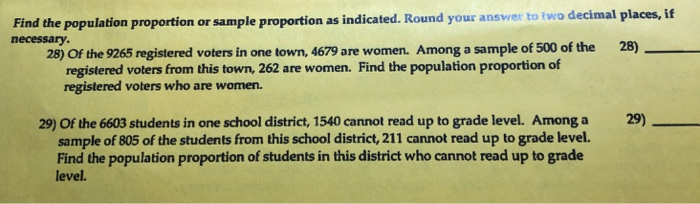 Solved Find the population proportion or sample proportion | Chegg.com