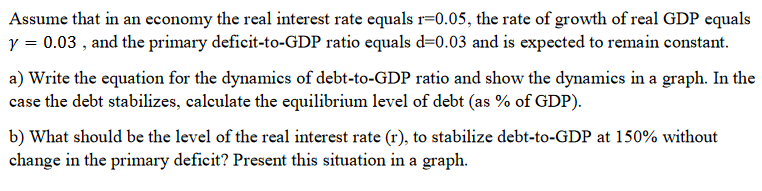 Solved Assume that in an economy the real interest rate | Chegg.com