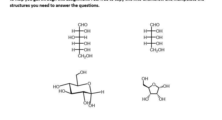 Solved structures you need to answer the questions. CHO Н- | Chegg.com