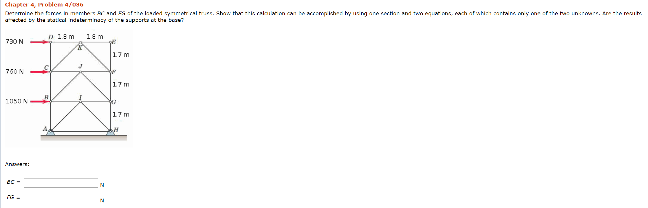 Solved Chapter 4, Problem 4/036 Determine The Forces In | Chegg.com