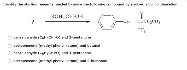 Solved Identify the starting reagents needed to make the | Chegg.com