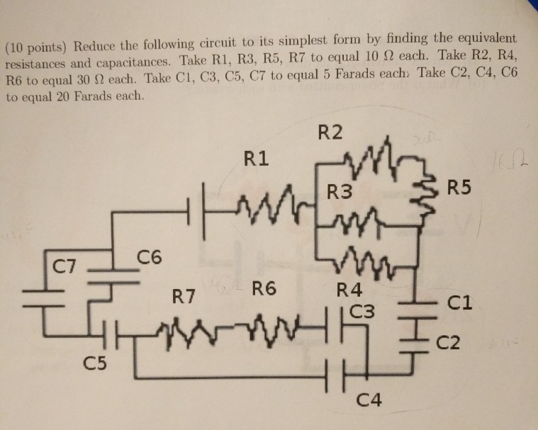 Solved (10 points) Reduce the following circuit to its | Chegg.com