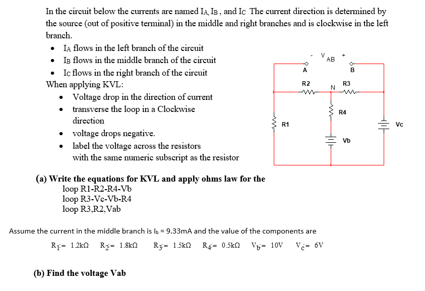 Solved In The Circuit Below The Currents Are Named Ia,IB, | Chegg.com