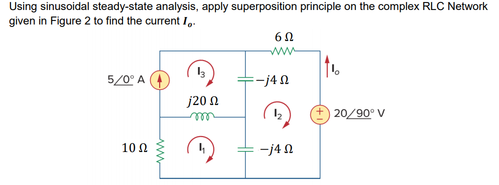 Solved Using sinusoidal steady-state analysis, apply | Chegg.com