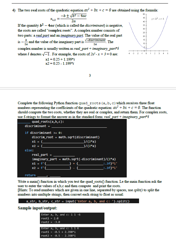 Solved I need to solve this question in Python please | Chegg.com