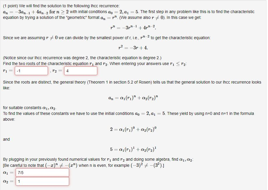 Solved (1 point) We will find the solution to the following | Chegg.com