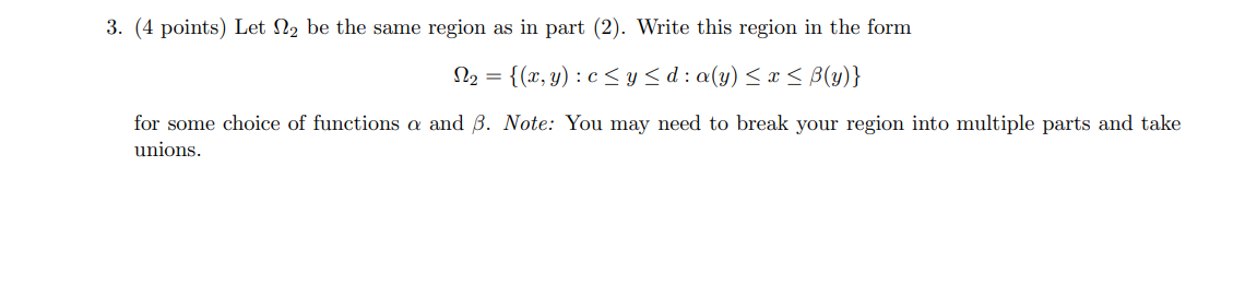 Solved Numeracy 4. Some regions N in R2 can be written down | Chegg.com