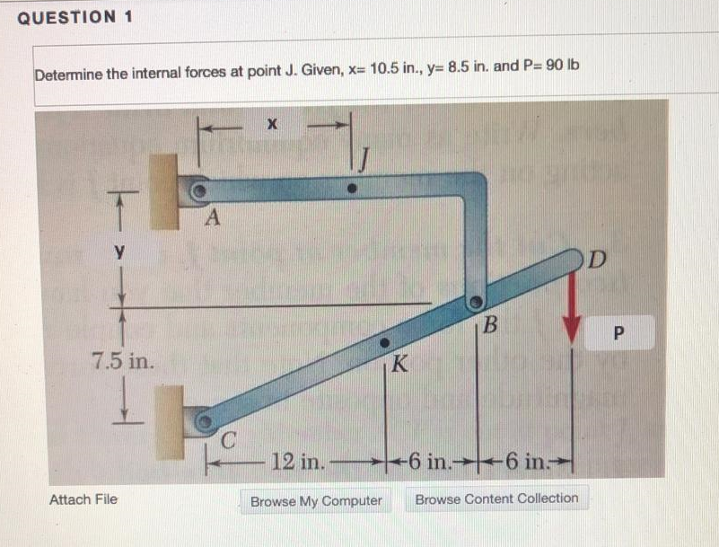 Internal Forces Questions Solved QUESTION 1 Determine the internal forces at point J. | Chegg.com