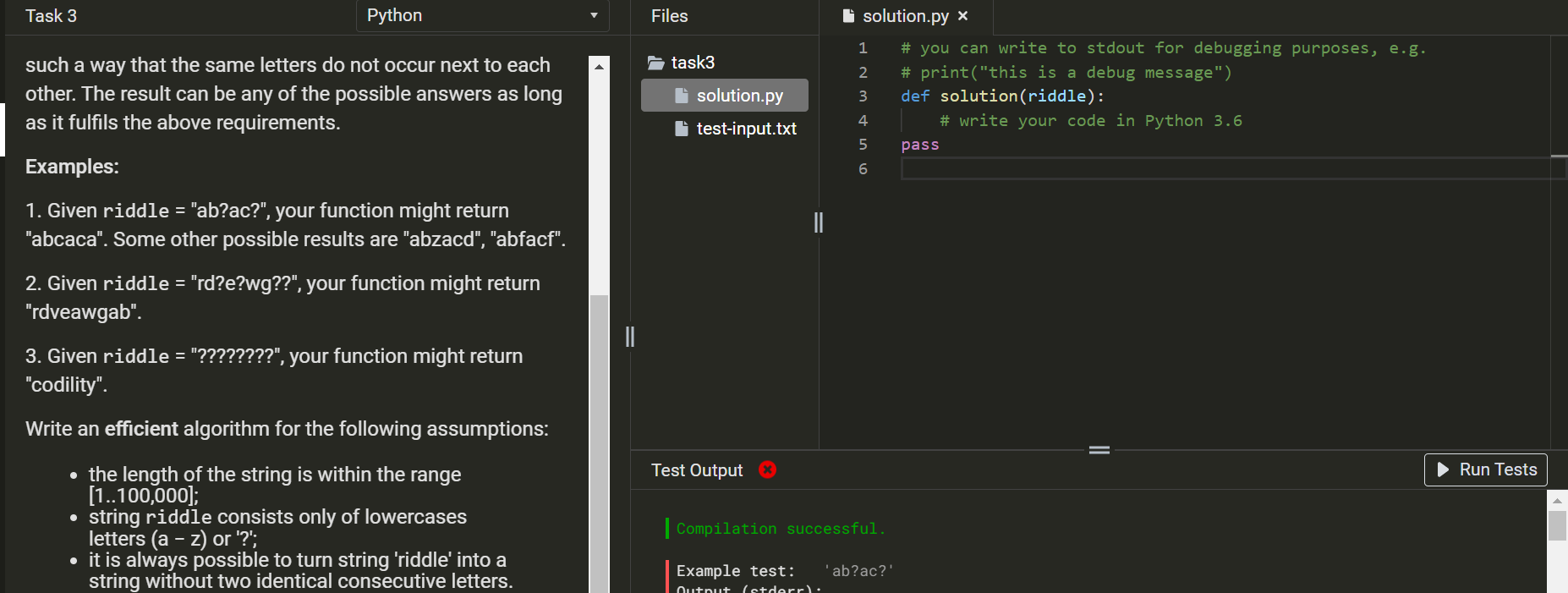 Task 3 Python Files Task3 Solution.Py Test-Input.Txt | Chegg.Com