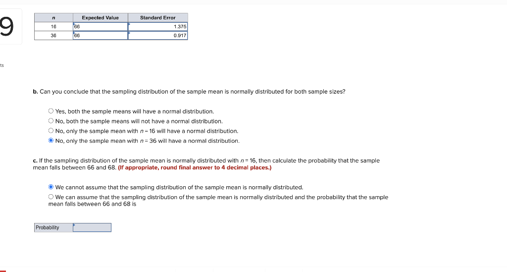 Solved b. Can you conclude that the sampling distribution of | Chegg.com