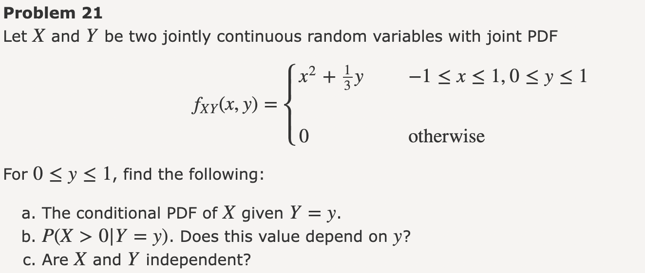 Solved Let X And Y Be Two Jointly Continuous Random | Chegg.com