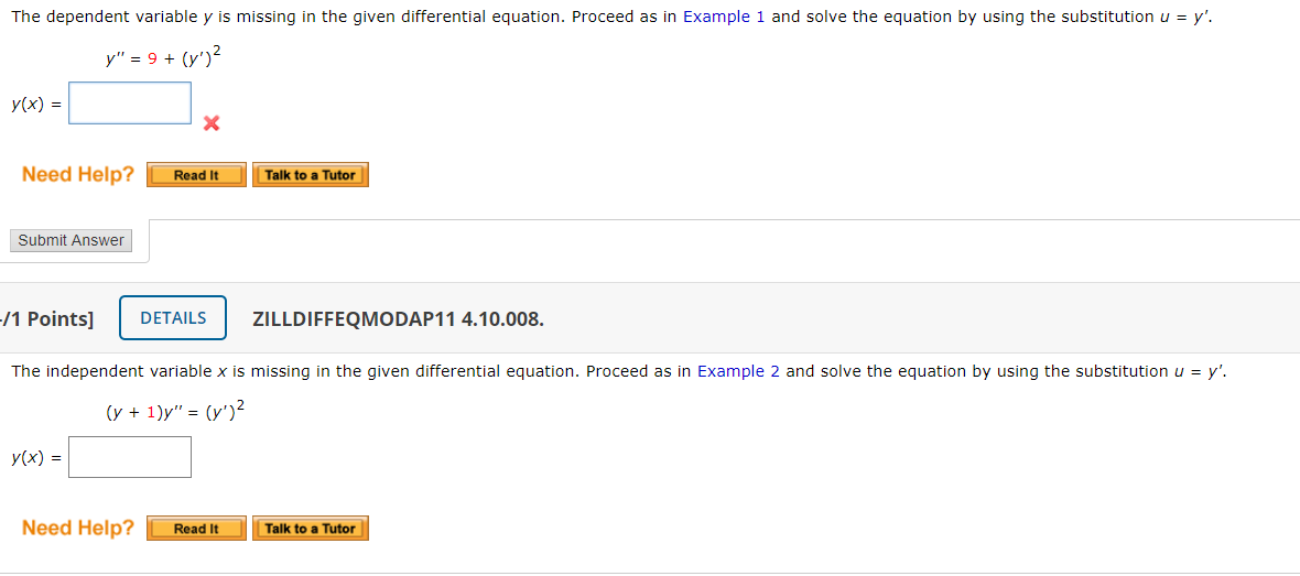 Solved The dependent variable y is missing in the given | Chegg.com