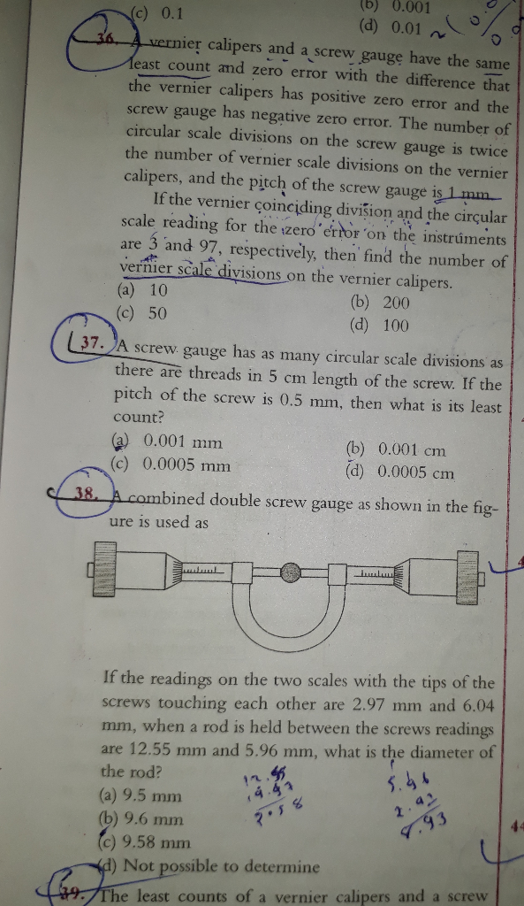 difference between vernier calliper and screw gauge