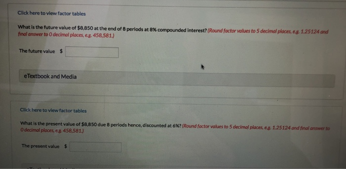 Solved Click here to view factor tables What is the future | Chegg.com