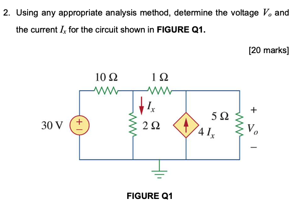 Solved 2. Using any appropriate analysis method, determine | Chegg.com