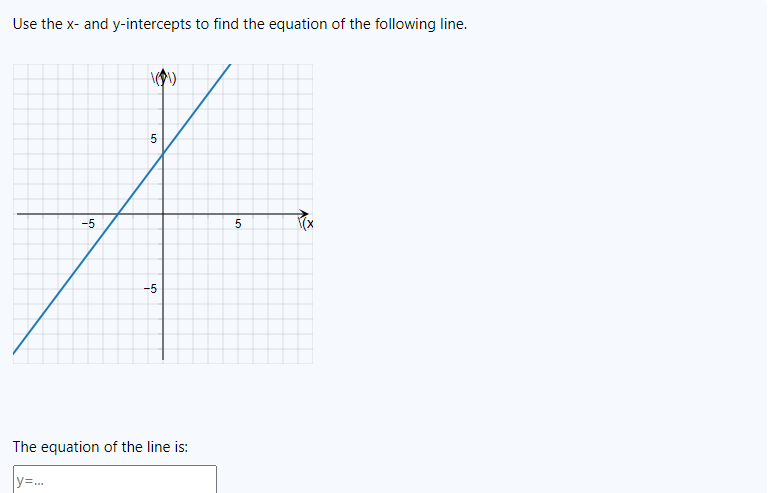 how to find equation of line given x and y intercepts