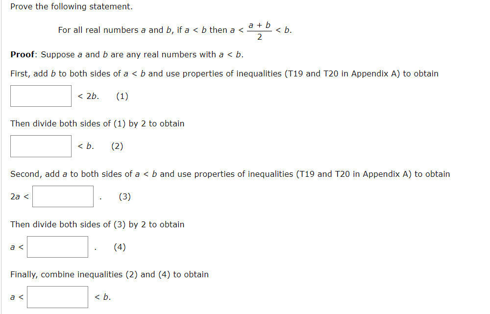 Solved Prove The Following Statement. A + B For All Real | Chegg.com