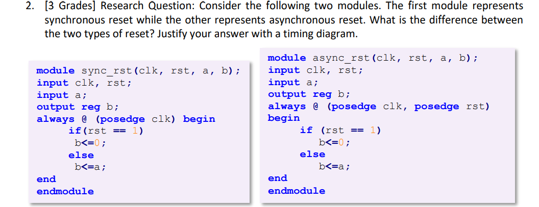 Solved 2. [3 Grades) Research Question: Consider the | Chegg.com