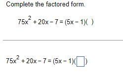 5X 2 20X 60 FACTORED visual data 6