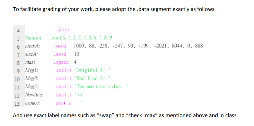 Solved i. ii. iii. Given an array A with 10 integers, A = | Chegg.com