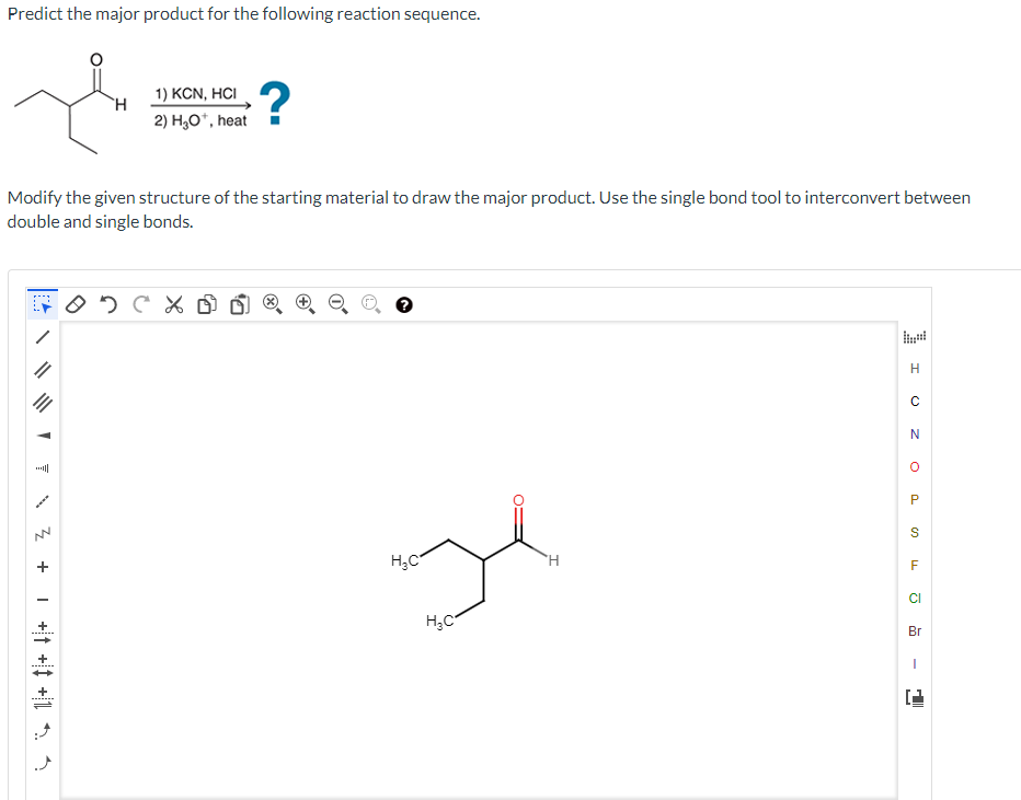 Solved Predict the major product for the following reaction | Chegg.com