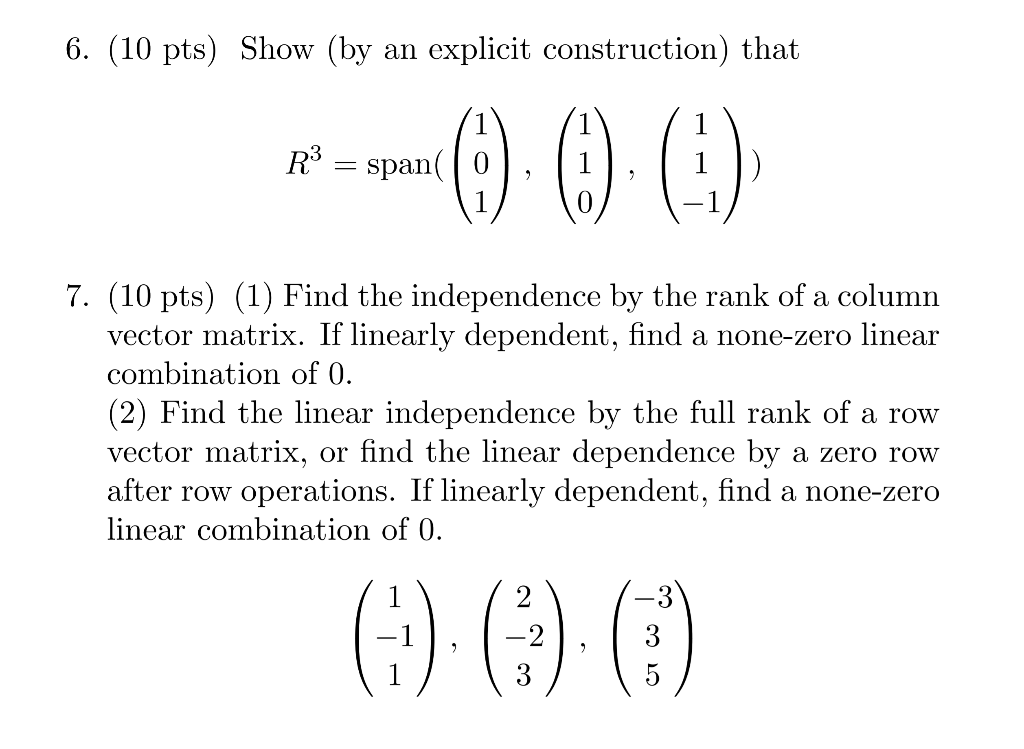 Solved 6. (10 pts) Show (by an explicit construction) that | Chegg.com