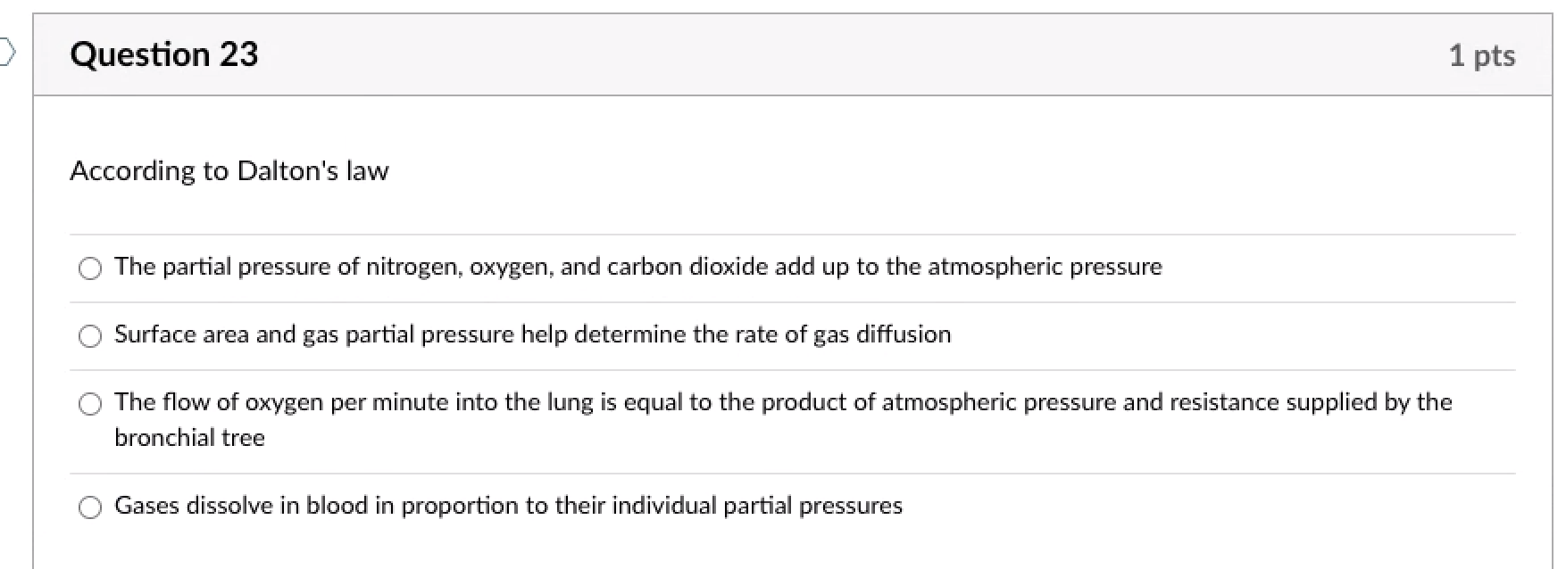 Solved According to Dalton's law The partial pressure of | Chegg.com