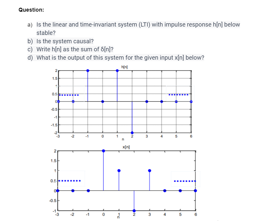 Solved Question: A) Is The Linear And Time-invariant System | Chegg.com