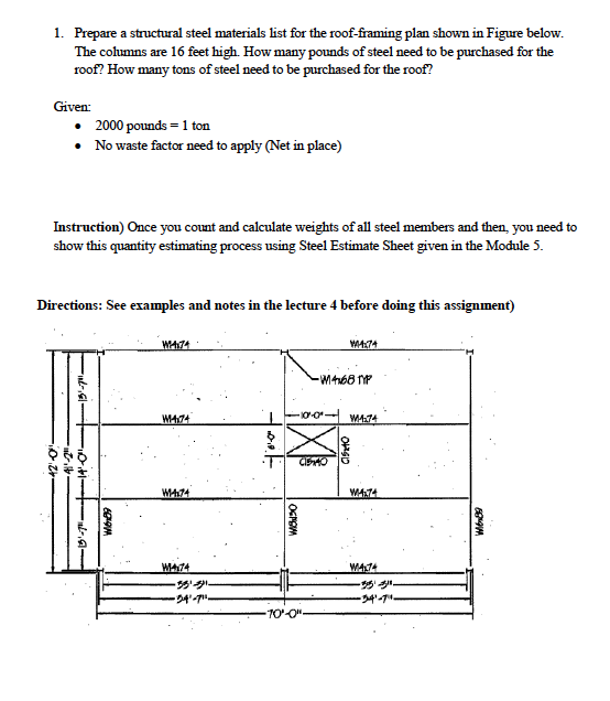 solved-1-prepare-a-structural-steel-materials-list-for-the-chegg