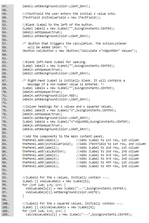Solved Line # Java Code 3. valuesTable has the user input a | Chegg.com