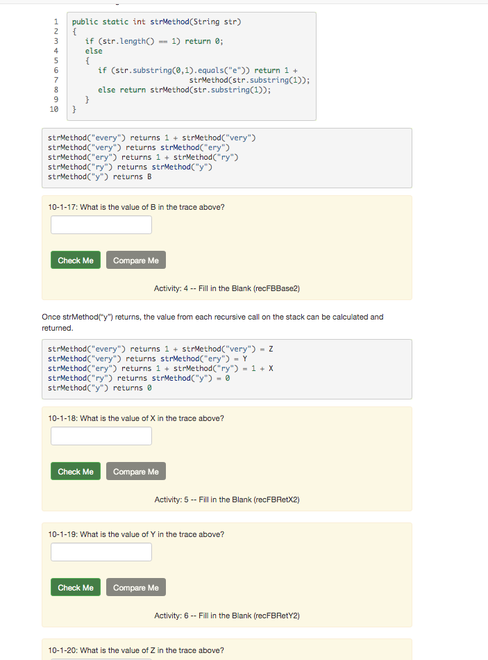 Solved Lang: Java Topic Recursion The questions are typed | Chegg.com