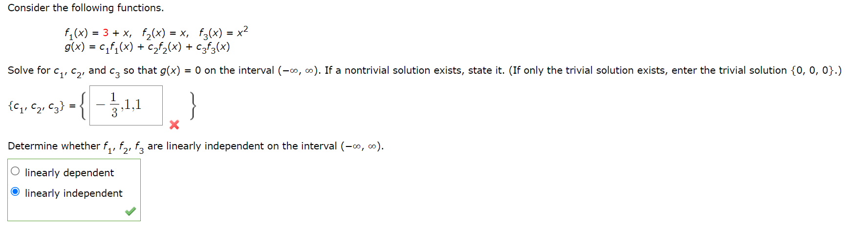 Solved Consider the following functions. f (x) = 3 + x, | Chegg.com