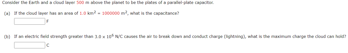 Solved Consider the Earth and a cloud layer 500 m above the | Chegg.com