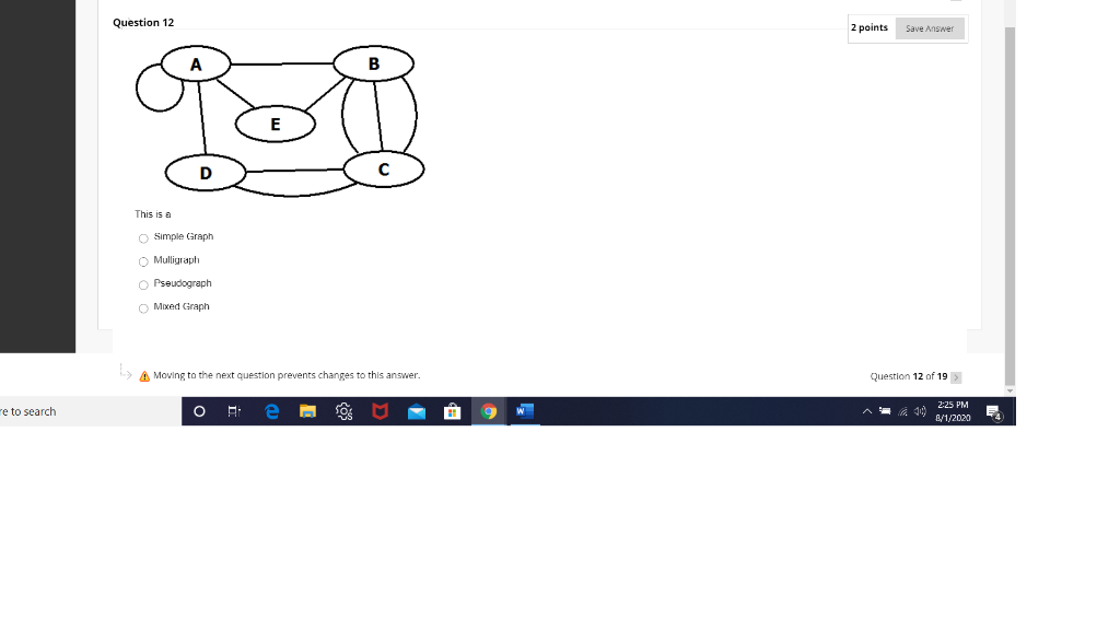 Solved Question 12 2 points Save Answer This is a Simple | Chegg.com