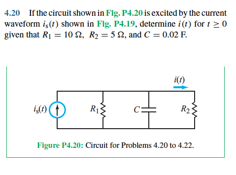 Solved 4.20 If the circuit shown in Fig. P4.20 is excited by | Chegg.com